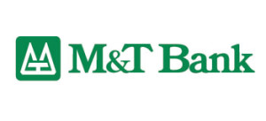 A green and white logo of m & t bank.