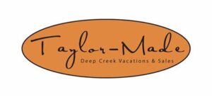 A logo of taylor-made deep creek vacations and events.